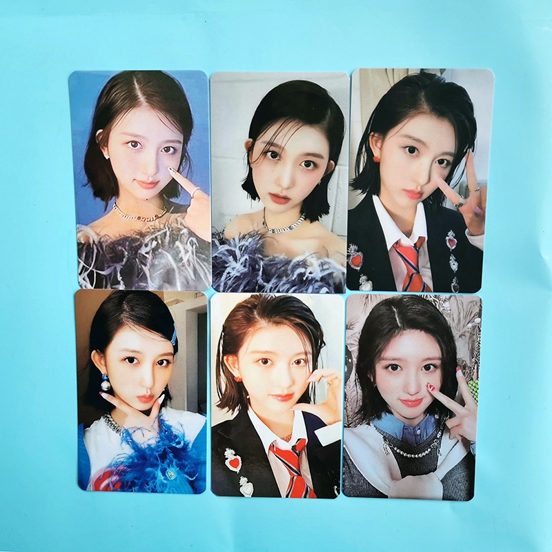 6pcs / set Kartu Foto Desain LOVE DIVE Album GAEUL YUJIN Ukuran Kecil