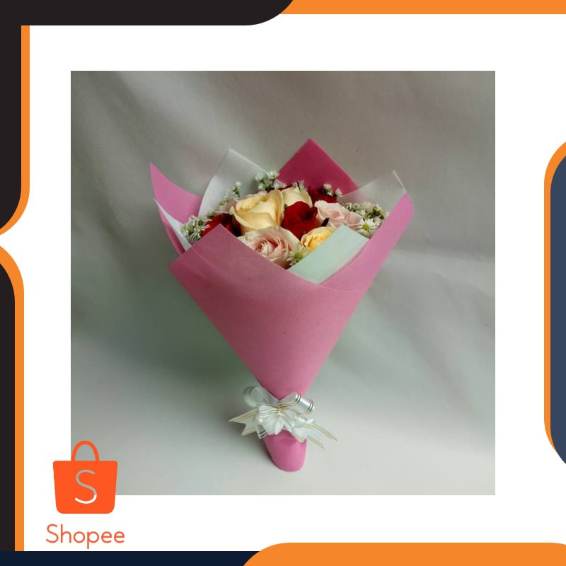 TERBARU hand bouquet anniversary bunga mawar asli buket bunga bucket Keren