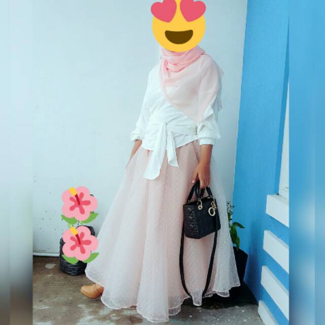 Rok dot organza