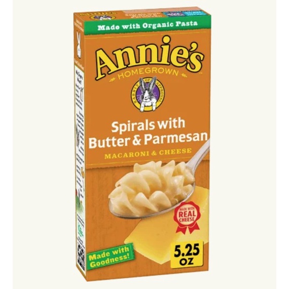

Annie'S Spirals With Butter & Parmersan 149Gr