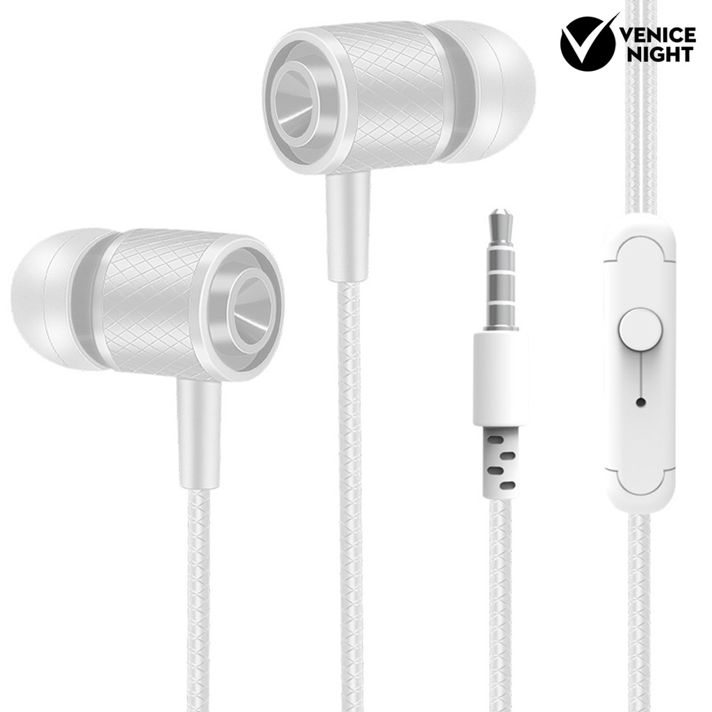 (VNEP) (Berkabel) Headset Earphone Earbuds Sport Bass Kuat Ringan Noise Canceling Jack 3.5mm Untuk Lari