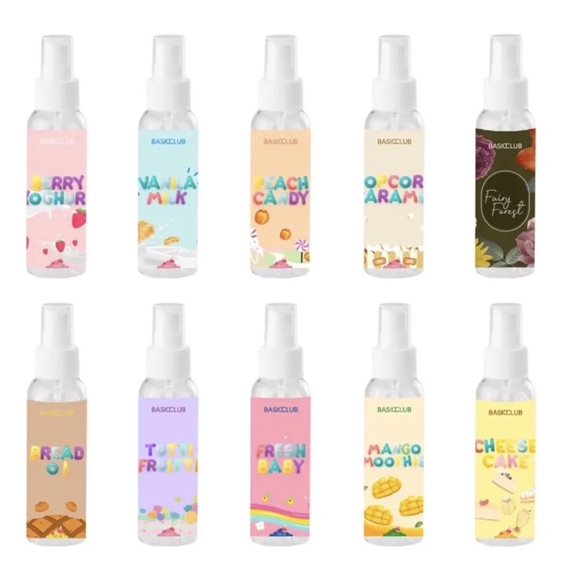 BASICCLUB BODYMIST BPOM 100ML WITH MILK SCENT/ READY BASIC CLUB geamoore