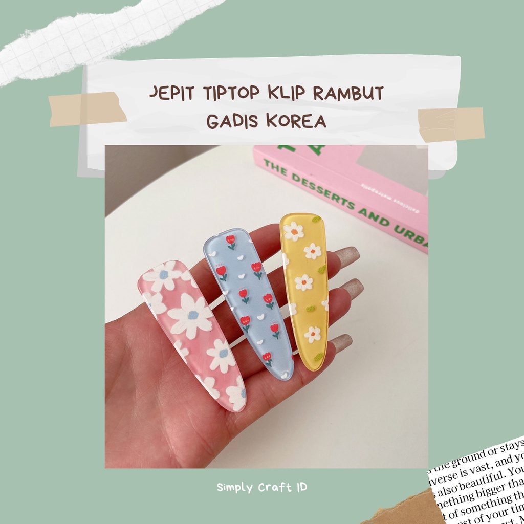 Simply Craft ID - JEPIT TIPTOP KLIP RAMBUT GADIS KOREA AKSESORIS FASHION WANITA JEPITAN TIPTOP RAMBUT HAIRPIN HAIR CLIPS CEWEK