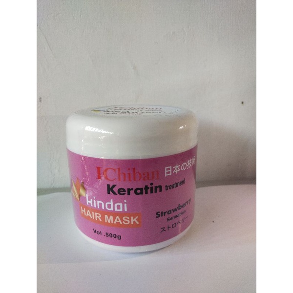 ICHIBAN Masker Rambut Keratin aroma strawberry 500g