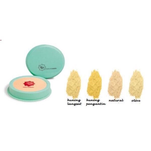 `ღ´ PHINKL `ღ´ 【v】【i】【v】【a】 Viva bedak tabur bulat hijau loose powder hasil natural