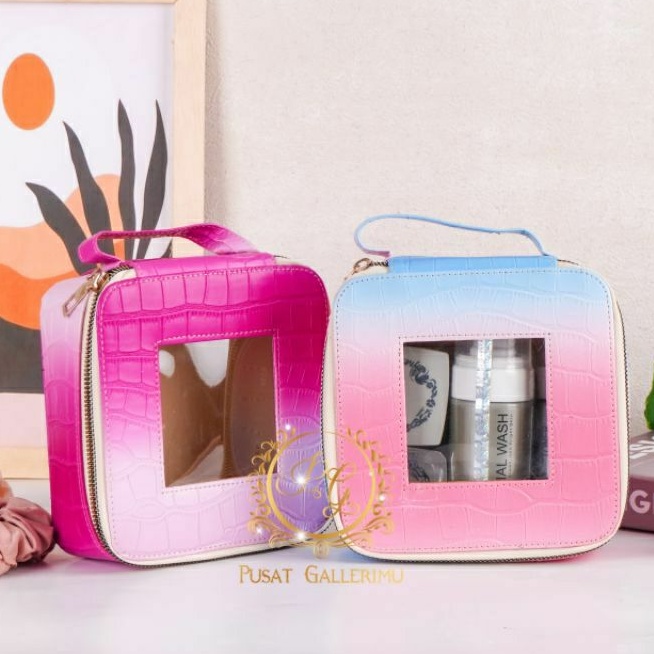 Paket 11 Tas Box Kosmetik Msglow Gift Ms Glow Tas Make up Motif Warna Warni