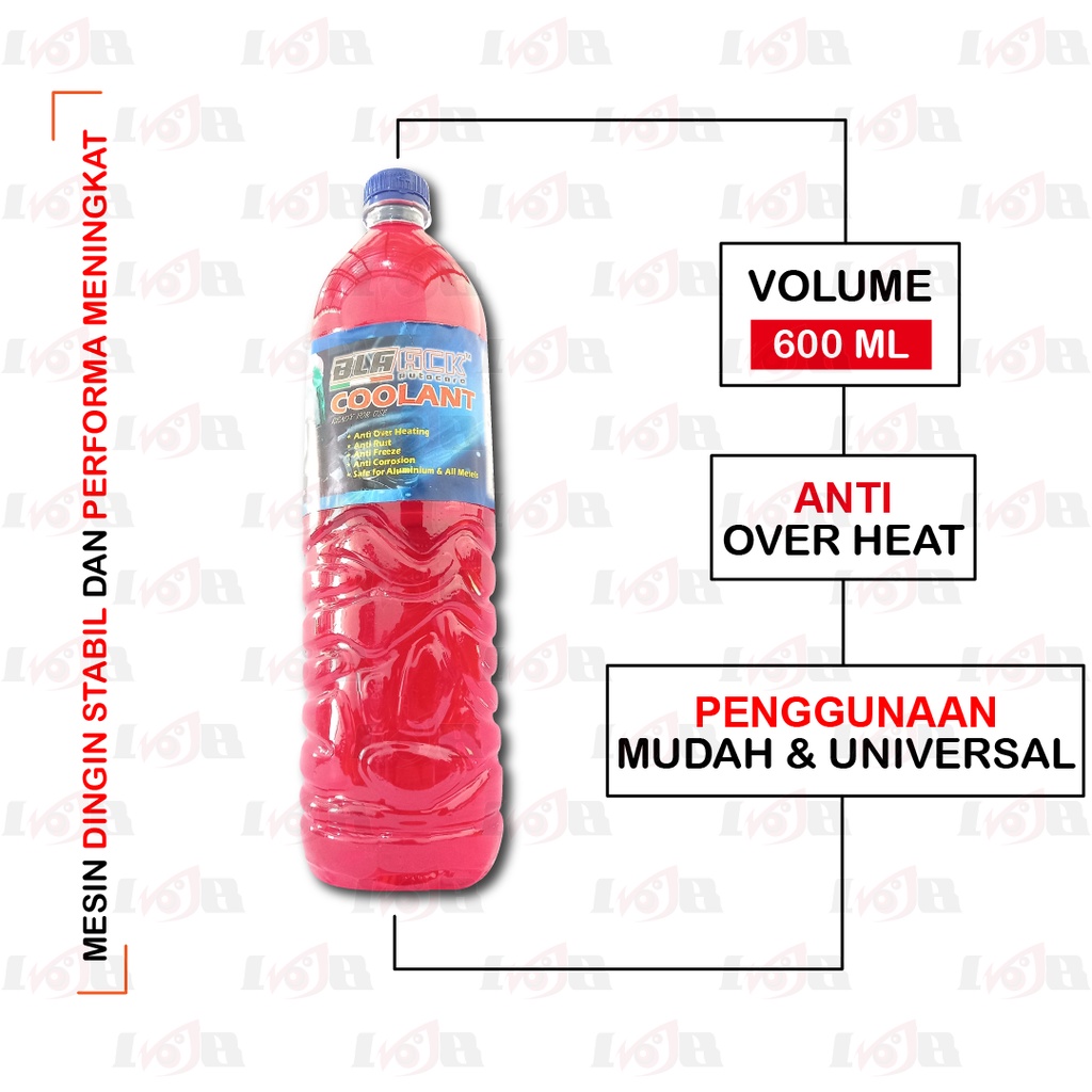 Air Radiator Coolant Botol 1500ml Cairan Pendingin Motor Mobil Cooler Universal Anti Karat 1,5 Liter