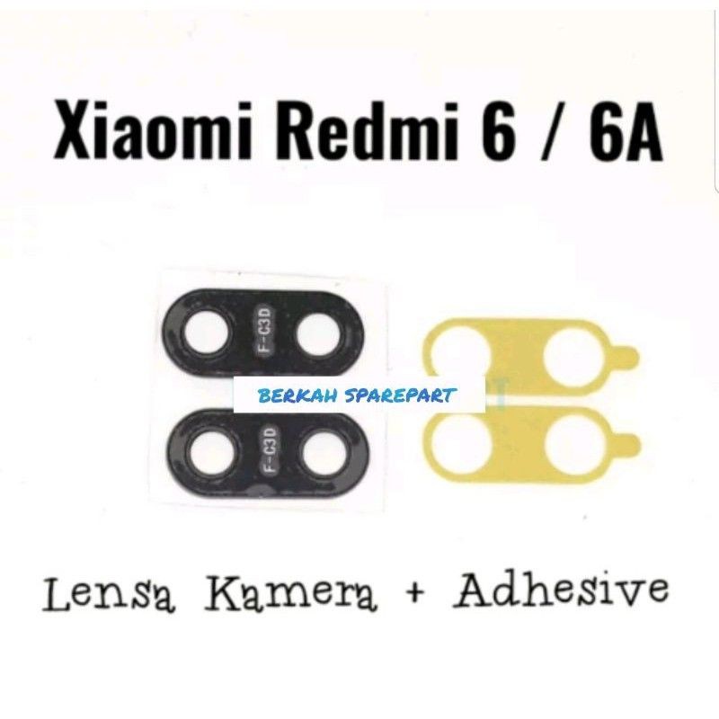 KACA KAMERA KACA LENSA BELAKANG XIAOMI REDMI 6 / 6A ORIGINAL