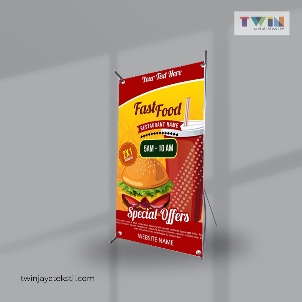 Jual MINI X BANNER SPANDUK KECIL STANDING RANGKA BALIHO PROMOSI