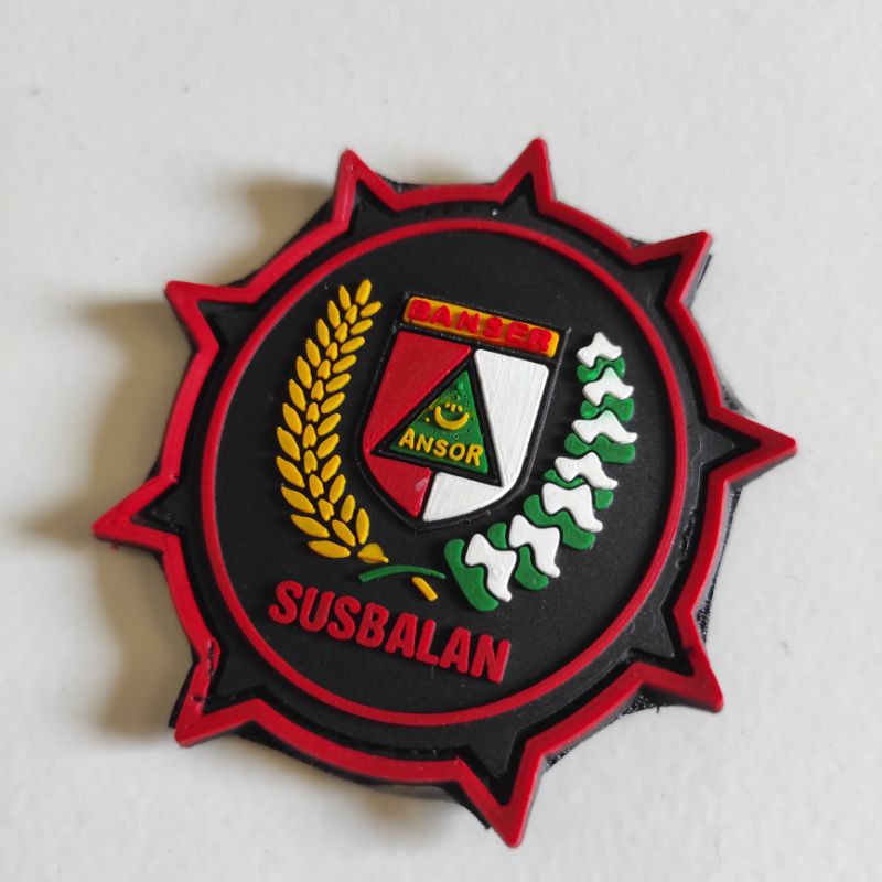 PATCH RUBBER LOGO BANSER ANSOR SUSBALAN/TEMPELAN EMBLEM KARET VELCRO