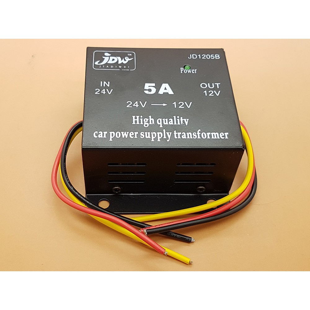 JD1205 DC 24V to 12V 5A Car Power Supply Converter ( Penurun