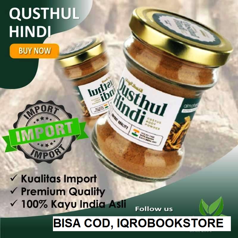 QUSTHUL HINDI ALMAHERA ORIGINAL KAYU INDIA MURNI BUBUK QUST AL HINDI IMPORT PREMIUM BERKUALITAS | OR