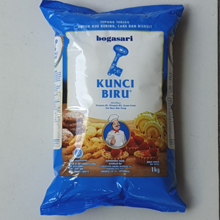 

hbt204tt Satuan Tepung Terigu Kunci Biru Premium 1 Kilo/1Kg/1 Kg Da01D100