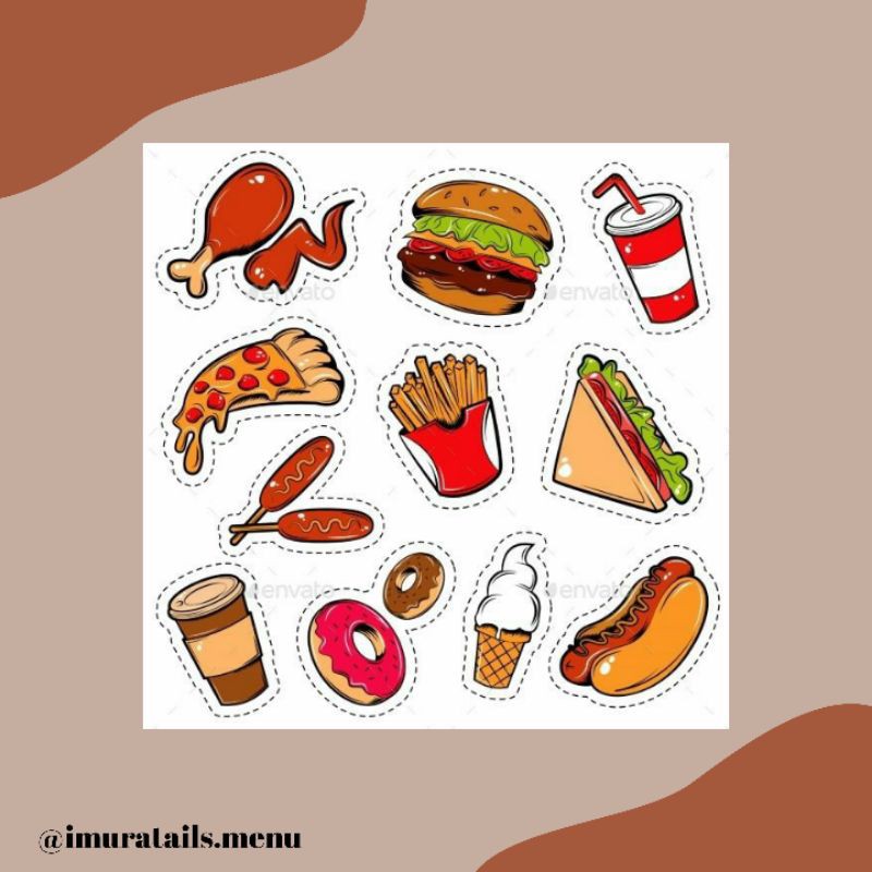 54pcs Sticker Tumblr Food 3