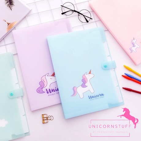 Map Folder Unicorn A4 5 Layer/Slot Tempat Kertas Dokumen