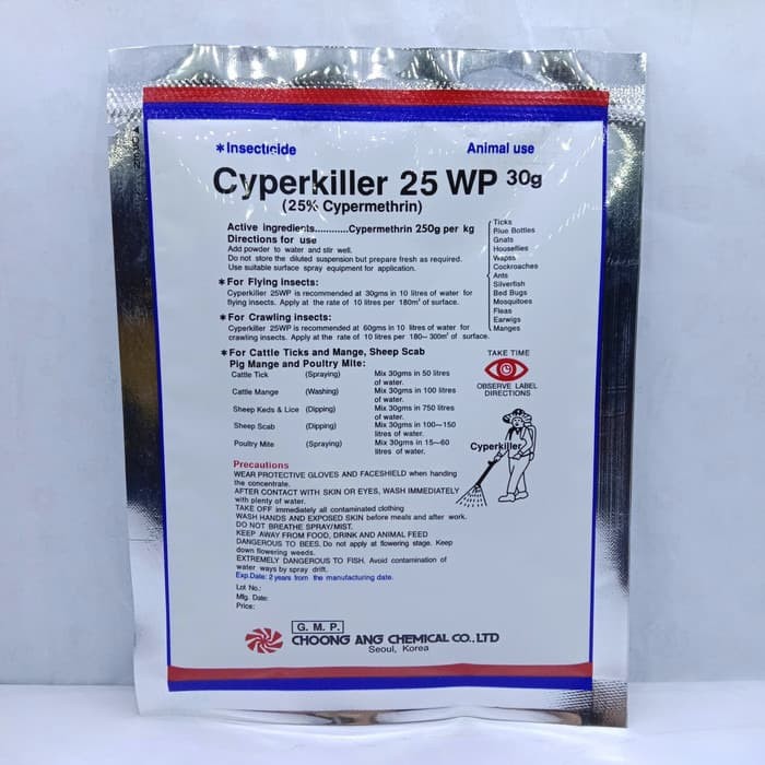 PROMO TERBATAS - OBAT HAMA KUTU WALET CYPERKILLER / CYPER KILLER ISI 5 PAK