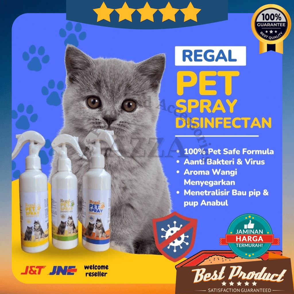 Disinfektan kucing anjing Ampuh Basmi Virus Bakteri dan Kuman Aman Terjilat Bebas Alkohol / PET DISINFECTANT REGAL Hewan Peliharaan ALCOH OL FREE