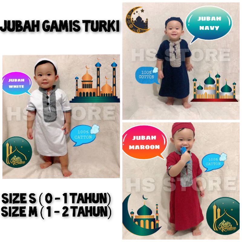 HARGA GROSIR!! JUBAH GAMIS BABY / BAYI TURKI PAKISTAN / BAJU KOKO BAYI TURKI / GAMIS KOKO BABY