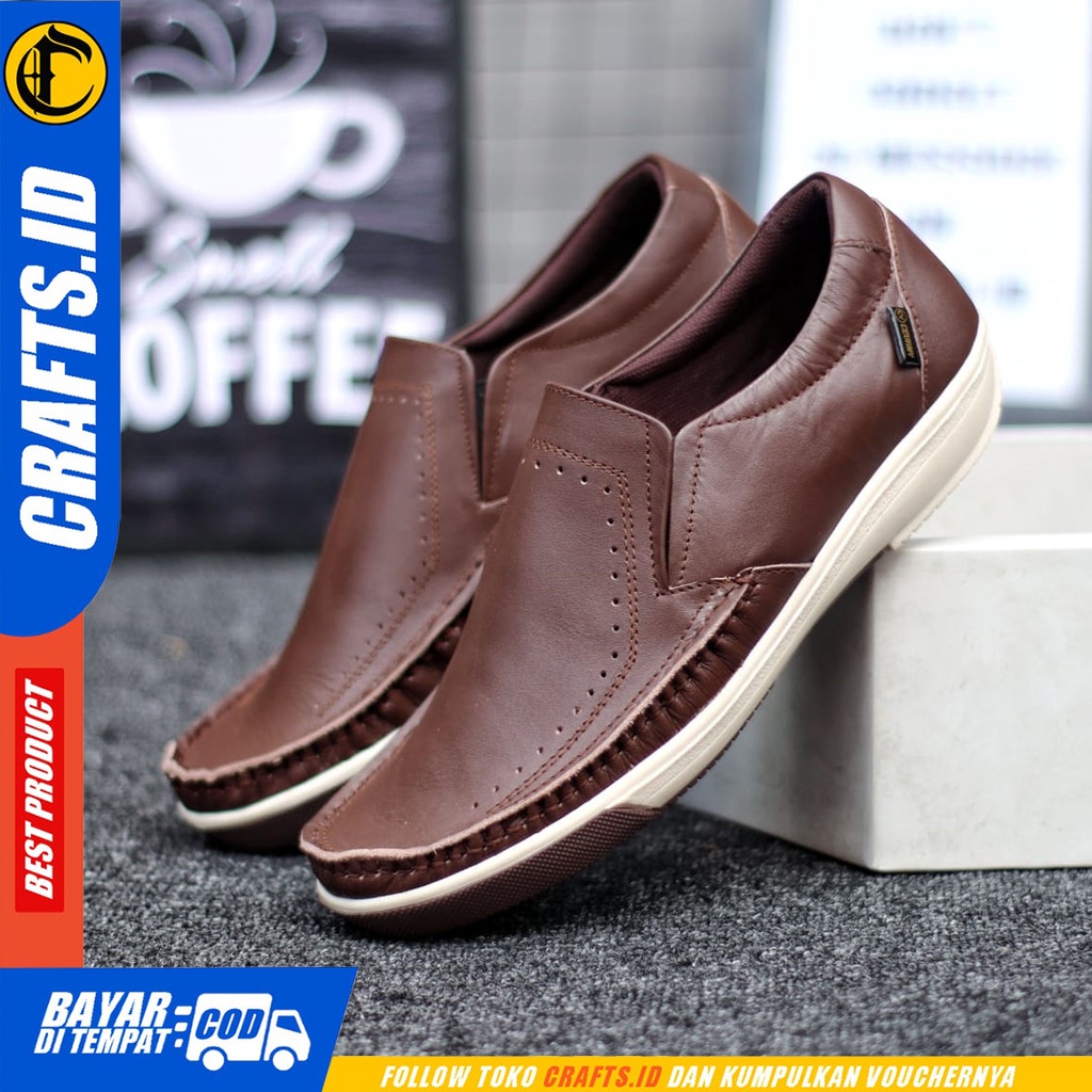 CRAFTS sandro - Sepatu Formal Pantofel Kulit Asli Kerja Pria