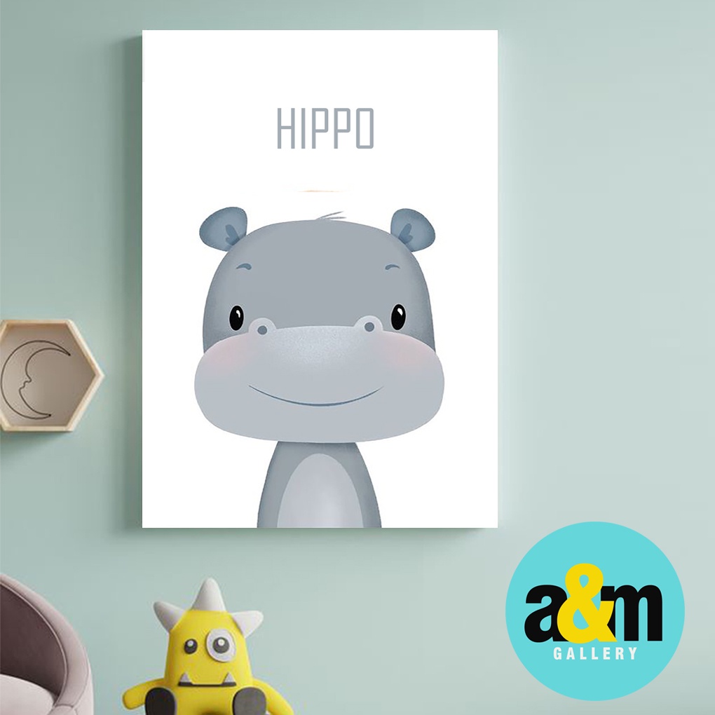 Poster Kayu Hiasan Dinding Kamar Bayi dan anak Gambar Binatang ( A4 ) Dekorasi Kamar anak Wall decor Edukasi Gambar Tema Binatang - A&amp;M