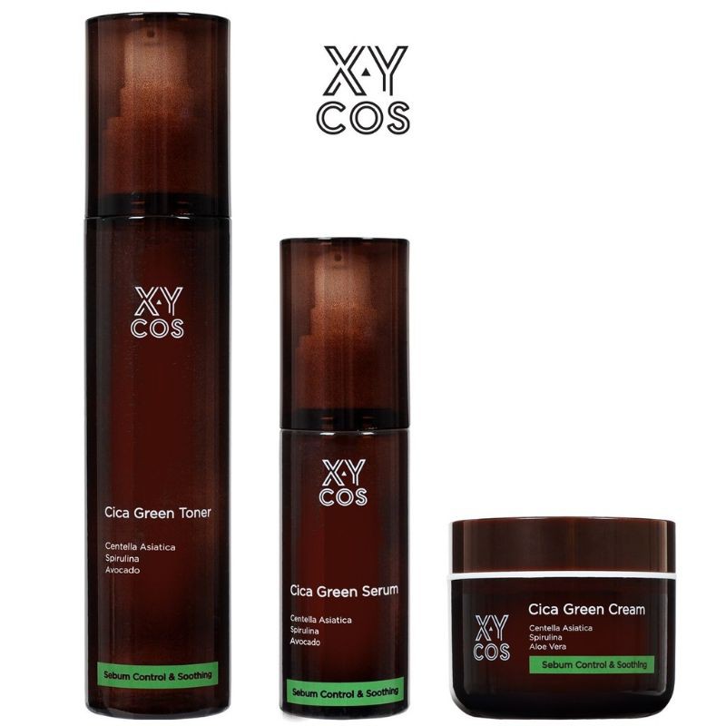 PRELOVED 90% XYCOS CICA GREEN TONER, SERUM, CREAM