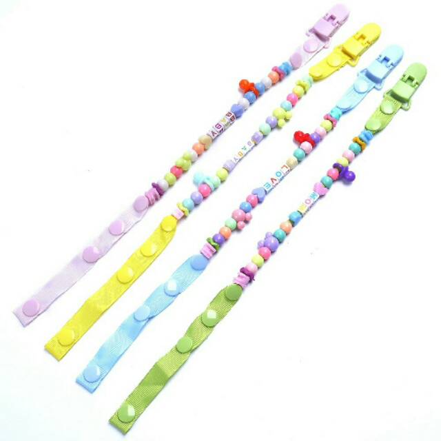 Pacifier Holder Chain Gantungan Empeng Tali Dot Penjepit Dot Bayi Klip Dot Buah Rantai Dot