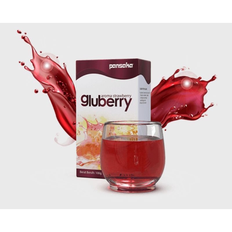 Gluberry Strawberry Pansaka 100g BPOM Original Collagen Kulit Sehat