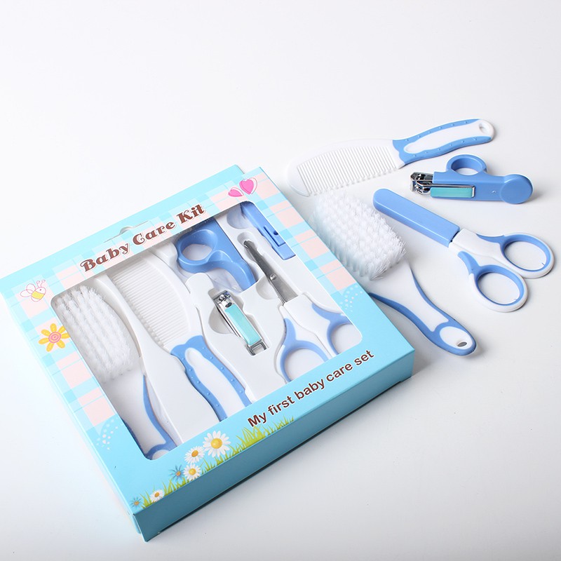 |COD&TERMURAH| BABY CARE KIT SET 6 IN1 Manicure Set Perlengkapan Bayi Set Newborn  Baby / Sisir bayi / Kado Lahiran Bayi / Set Perlengkapan Bayi Baru Lahir / Gunting Kuku Bayi / Sisir Rambut Bayi / Gunting Kuku Bayi-BIRU