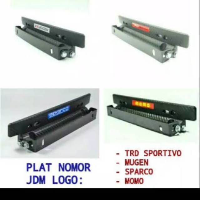 tatakan plat nomer JDM HITAM CARBON | Shopee Indonesia