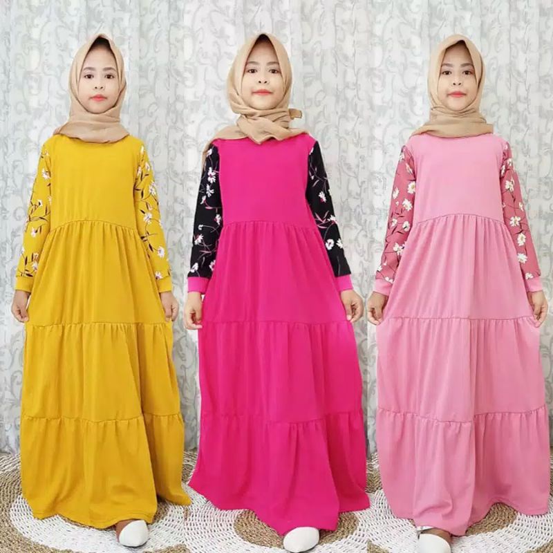 MRA - Gamis Anak Usia 8-12 Tahun Monalisa kids Model Gamis Anak Terbaru 2021 Kekinian