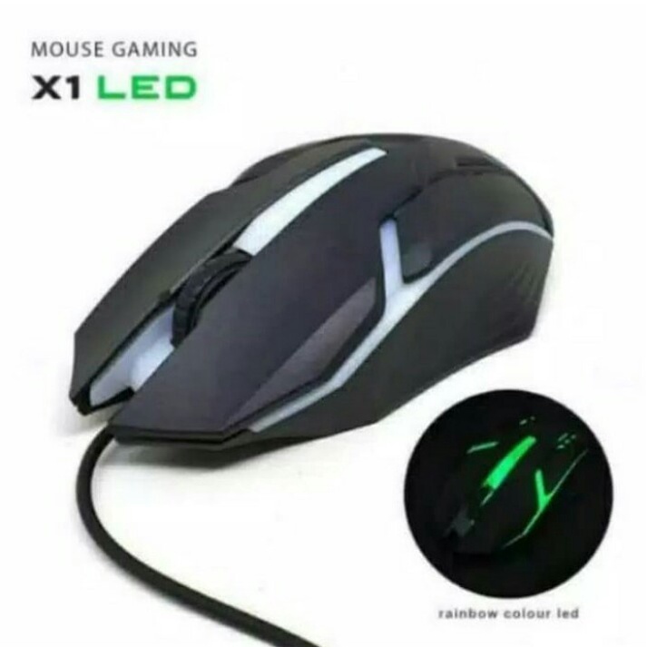 MOUSE KABEL USB NUOS X1 MOUSE LAPTOP KOMPUTER LED MURAH ECER TERLARIS