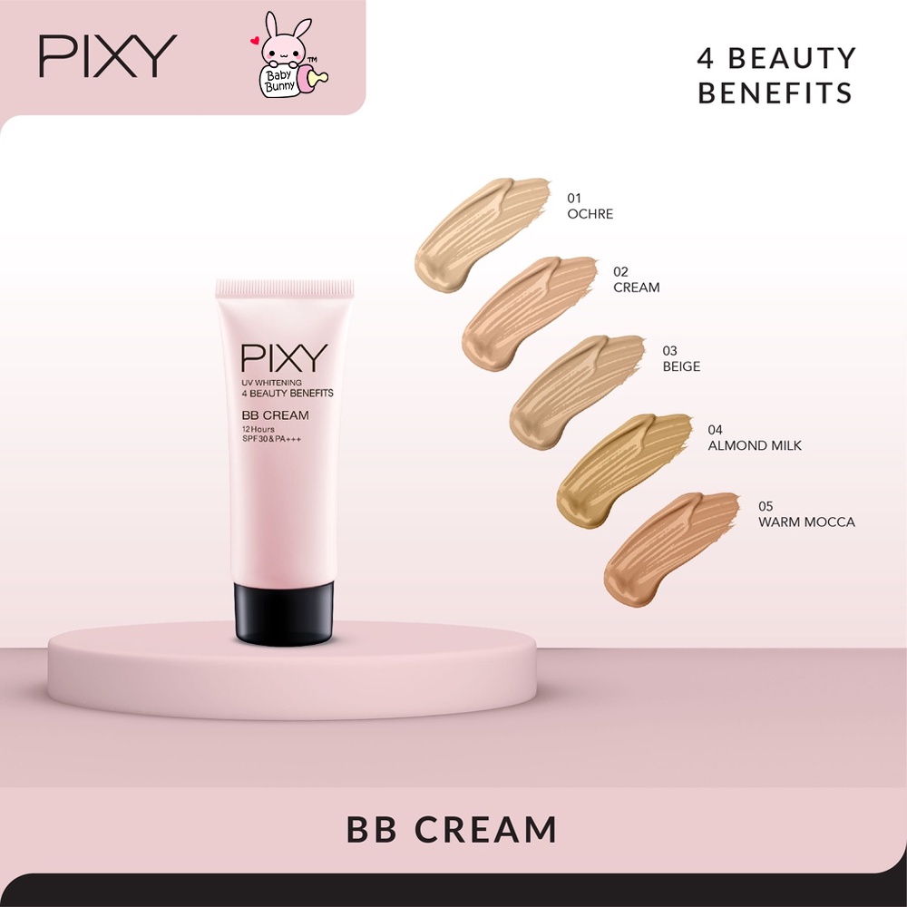 ❤ BELIA ❤ PIXY BB Cream UV Whitening 4 Beauty Benefits  30 mL