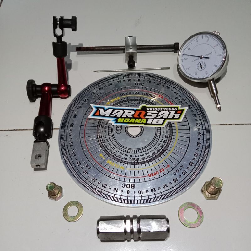 

Busur drajat stand dial indikator set