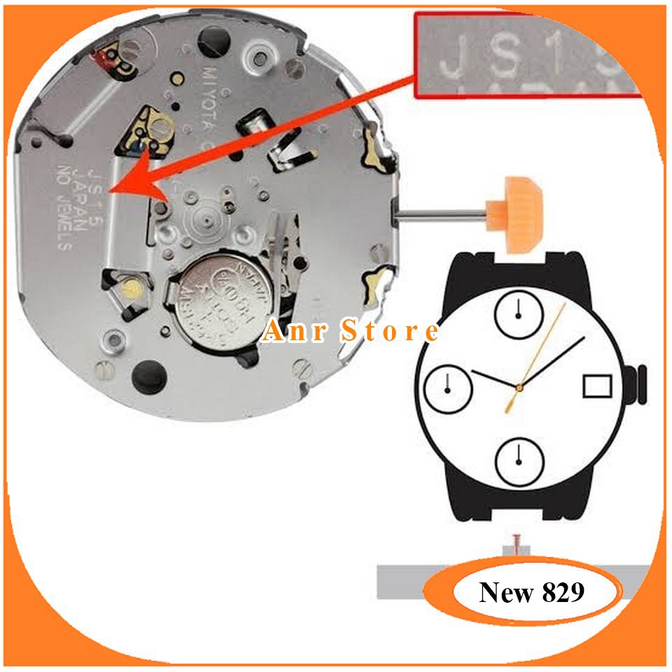 Mesin Jam Tangan Miyota JS15 JS-15 Original Movement JS15 Asli