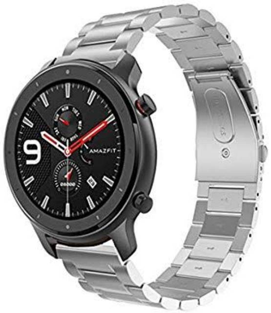 Strap tali Rantai Xiaomi Mi watch color s1 active Amazfit GTR 47mm pace stratos 22mm stainless steel band jam