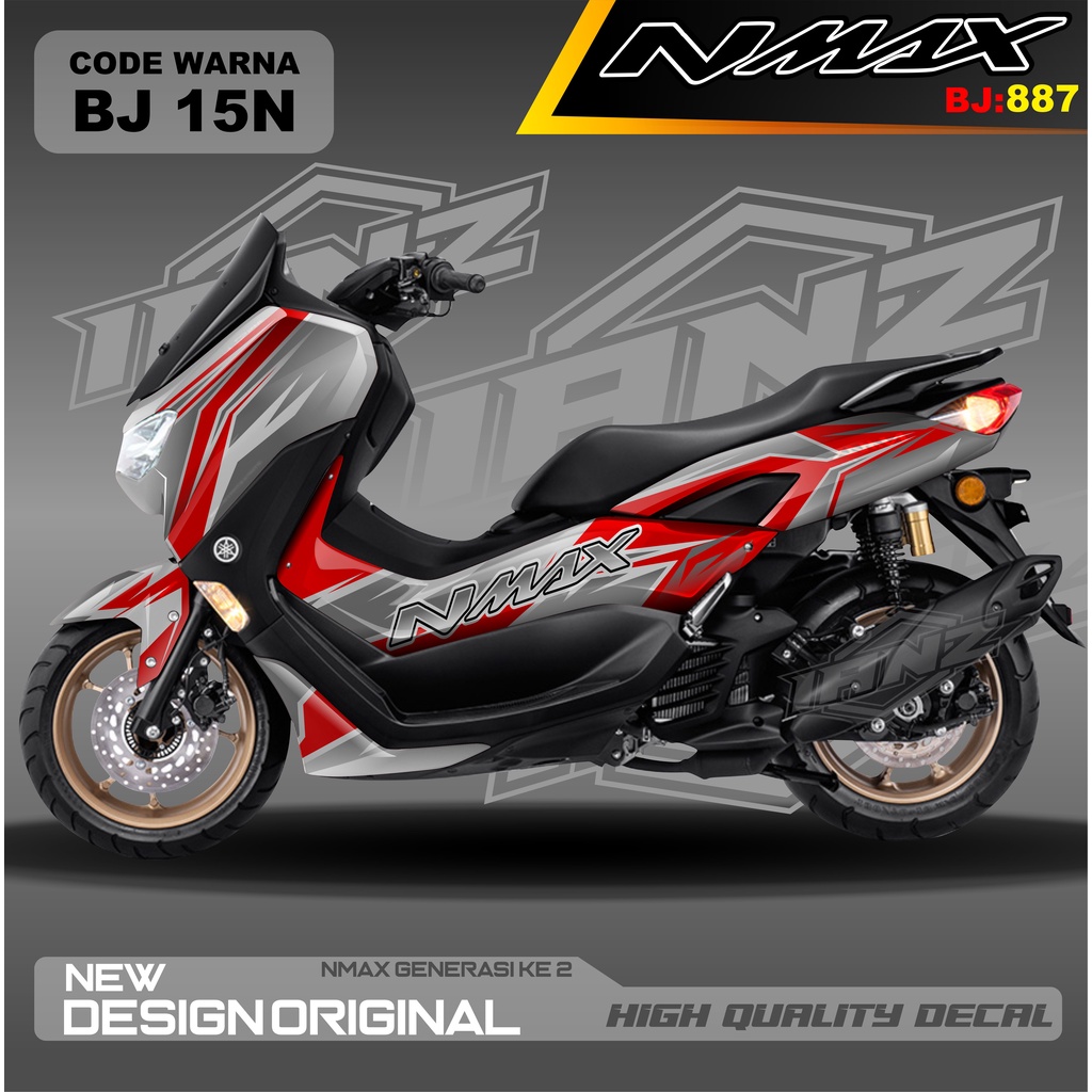 DECAL STICKER NMAX FULL BLOK BODY MOTOR / DECAL FULL BODY NMAX / DECAL STIKER FULL BODY NMAX / STIKER DECAL NMAX TERBARU