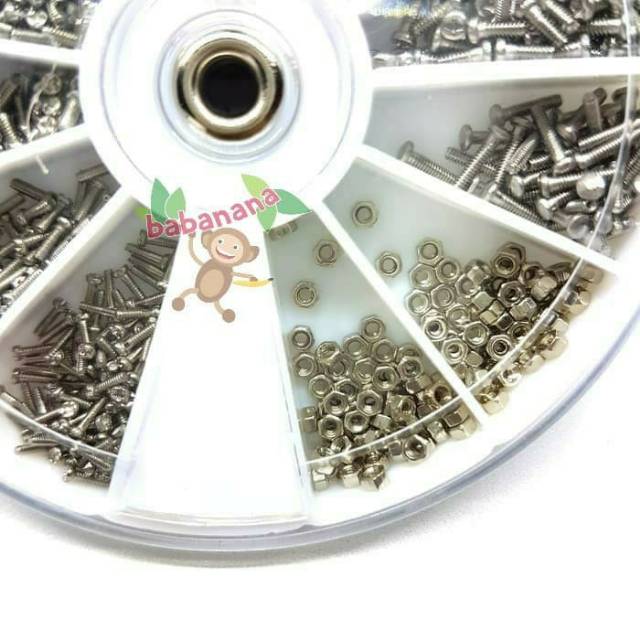 1000pcs stainless bolt screw glasses baut kacamata jam