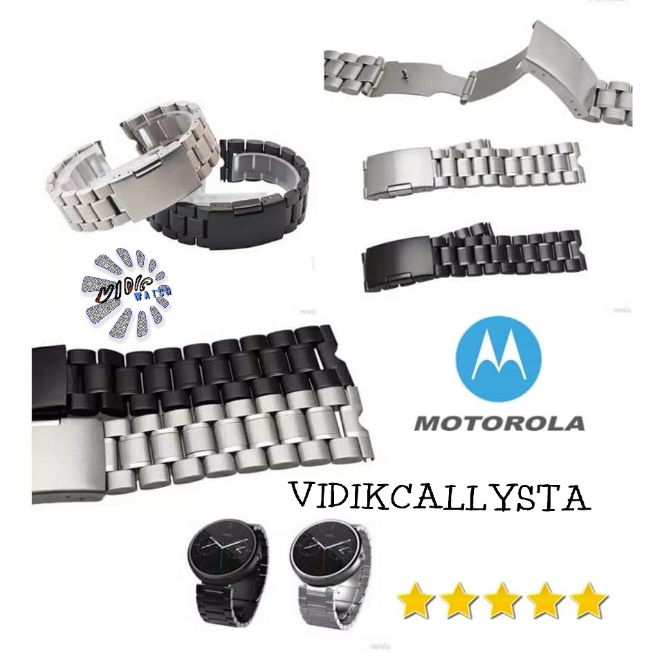 Tali strap Watch Jam tangan Motorola moto 360 1st gen Rantai Stainless Original OEM