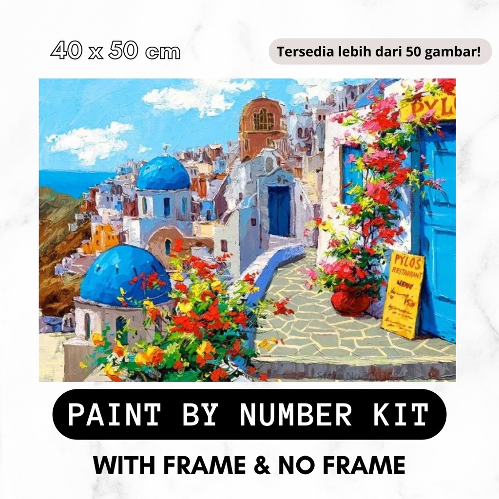 

(GESER SLIDE, BACA DESKRIPSI) PAINT BY NUMBER KIT NO FRAME 40x50 CM CANVAS