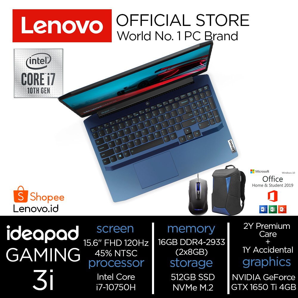 Lenovo IdeaPad Gaming 3i U4ID i7 10750H 16GB GTX 1650Ti