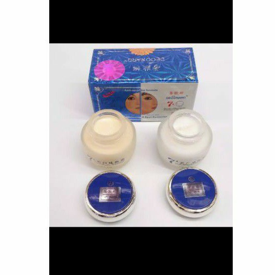 cream deoonard set biru