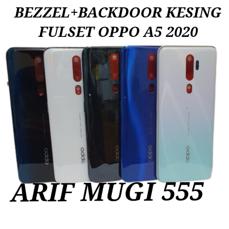 KESING FULLSET+BEZZEL TULANG TENGAH BACKDOOR CASING HOUSING OPPO A5 2020 ORIGINAL