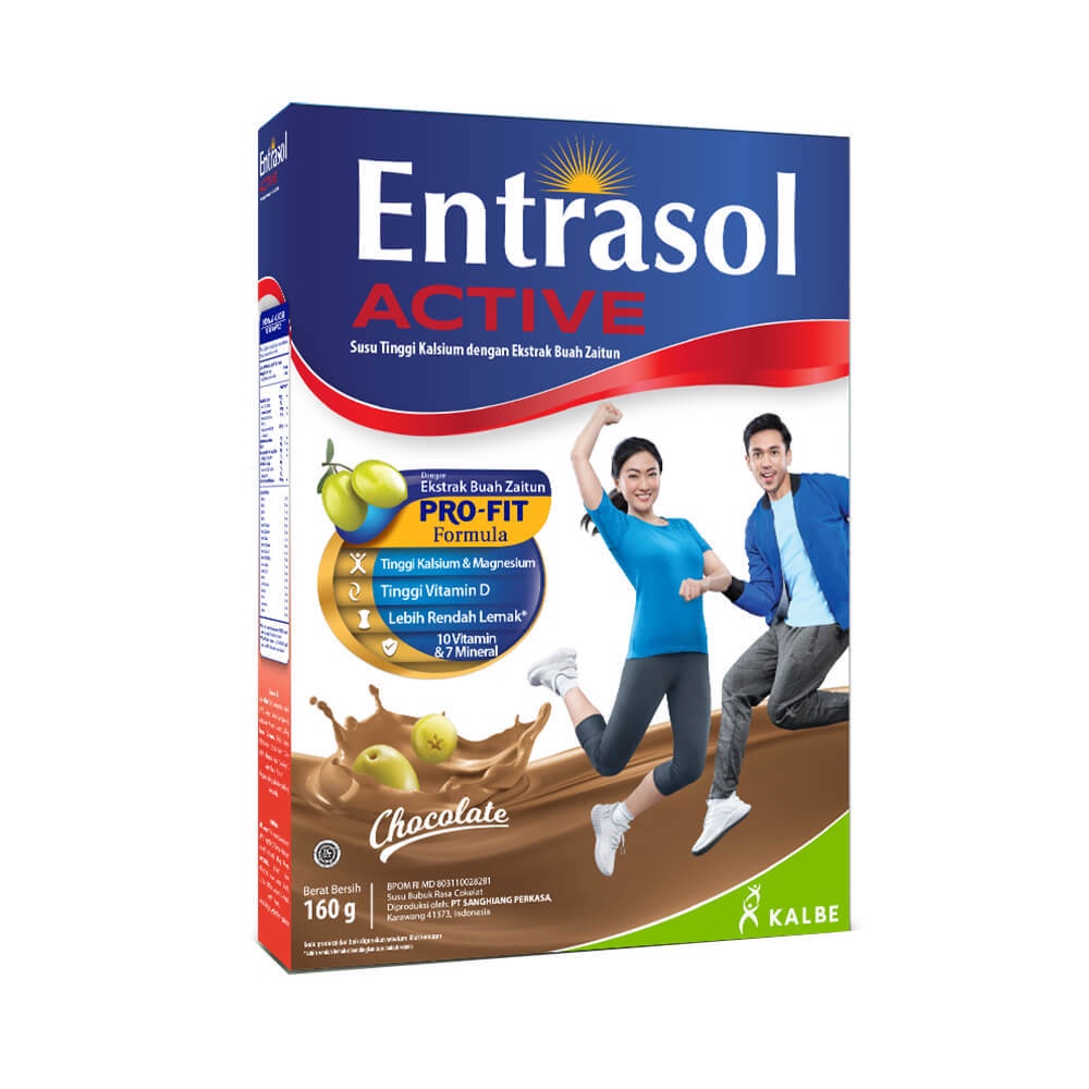 

ENTRASOL ACTIVE RASA COKLAT 150 GR SUSU TINGGI KALSIUM EKSTRAK ZAITUN