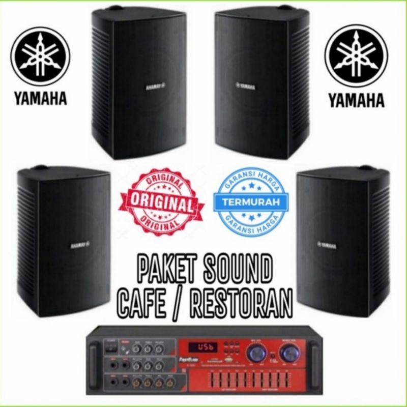 PAKET SOUND YAMAHA 4 TITIK CAFE/RESTORAN KANTORAN AMPLI BLUETOOTH