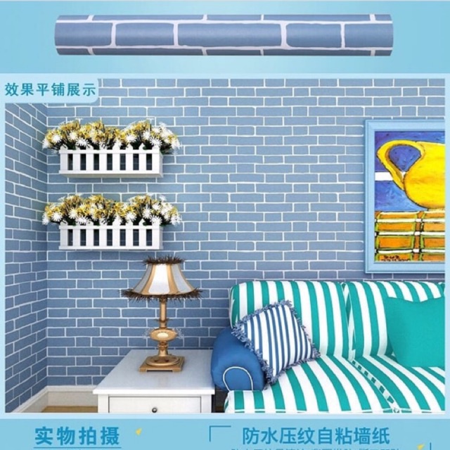 PAKET 5 ROLL BATA TERBARU Wallpaper Sticker Dinding Walpaper Stiker Ruang Tamu Walpeper Tembok Kamar Tidur Motif BATA HITAM Elegant PUSAT WALLPAPER