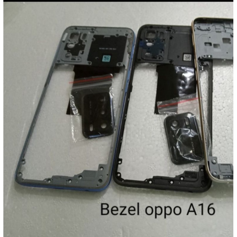 BEZZEL OPPP A16 - TULANG TENGAH OPPO A16 - RANGKA MESIN OPPO A16 RIRE OPPO A16 - KACA CAMERA OPPO A1