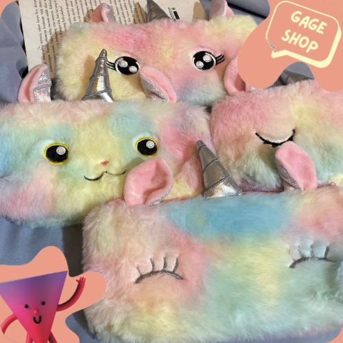 

kotak pensil bulu muka unicorn bisa COD tempat pensil lucu keperluan sekolah anak lucu fancy
