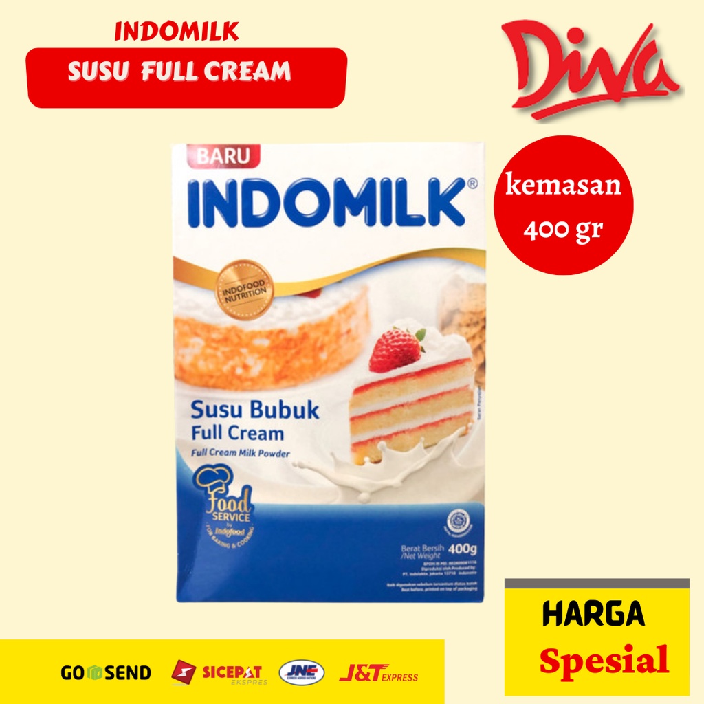 

[400gr] Indomilk Susu Fullcream / Milk Powder Full Cream