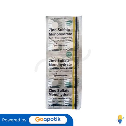 ZINC INDOFARMA 20 MG STRIP 10 TABLET