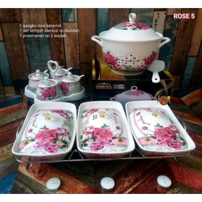 Paket Cantik Motif Rose Garden Fiorenza